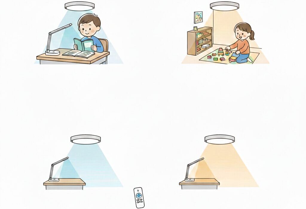 子ども部屋の「照明」選び！勉強と遊びに最適な明かりの選び方